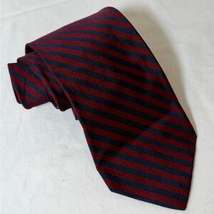 Brooks Brothers Vintage Silk Made in USA Red and Black Power Striped Tie